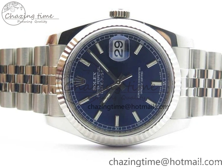 0216 DateJust 36 SS 116234 ARF 1:1 Best Edition 904L Steel Blue Dial on Jubilee Bracelet SH3135 V TravelReady 3214